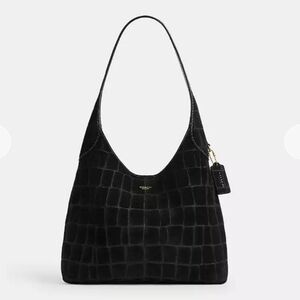 NWT Coach Brooklyn 28 Croc Embossed Suede